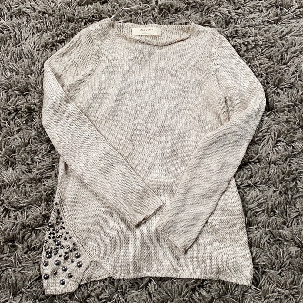 Zara bead embellished sweater
